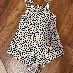 Old Navy Black and White Polka Dot Bodysuit